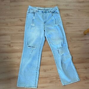 SONG Women's Light Blue Straight Leg Jeans